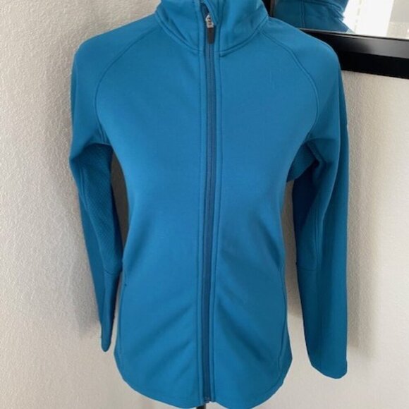 ROSSIGNOL Baltic Blue Full Zip Fleece Jacket Coat Medium - Picture 3 of 14